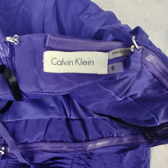 Calvin Klein Purple, Above Knee, Bodycon Cocktail, Prom Semi Formal Dress Size 6 - Picture 10 of 11